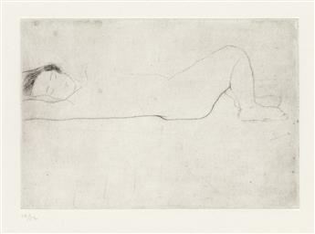 ARTHUR B. CARLES Group of 4 etchings of nudes.